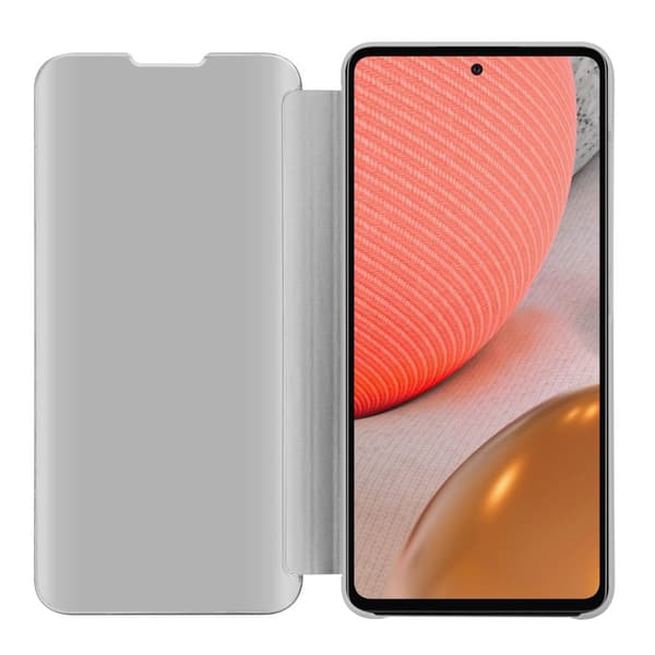 Samsung Galaxy A72 4G / 5G Skal Plånboksfodral Clear View Mirror Skyddsomslag med standfunktion 360 graders skydd