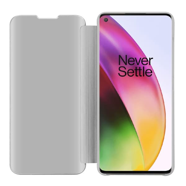 OnePlus 8 Skal Plånboksfodral Clear View Mirror Skyddsomslag med standfunktion 360 graders skydd