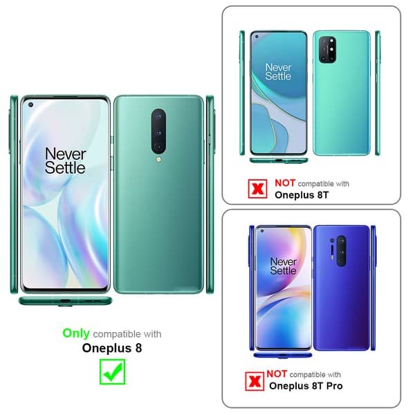 OnePlus 8 Skal Plånboksfodral Clear View Mirror Skyddsomslag med standfunktion 360 graders skydd