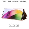Pikkukuva 5 / 7: OnePlus 8 Lompakkokotelo Matkapuhelinkotelo Suojakuori Clear View Mirror Suojakotelo jalusta toiminto 360 asteen suojaus