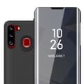 Pikkukuva 1 / 7: Samsung Galaxy A21 Lompakkokotelo Matkapuhelinkotelo Suojakuori Clear View Mirror Suojakotelo jalusta toiminto 360 asteen suojaus