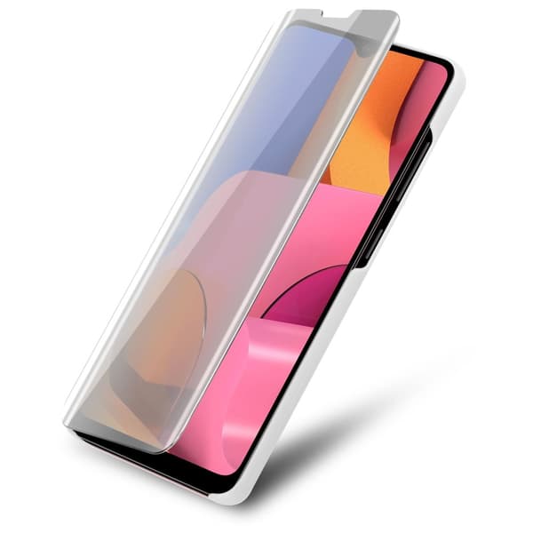 Samsung Galaxy A21 Lompakkokotelo Matkapuhelinkotelo Suojakuori Clear View Mirror Suojakotelo jalusta toiminto 360 asteen suojaus