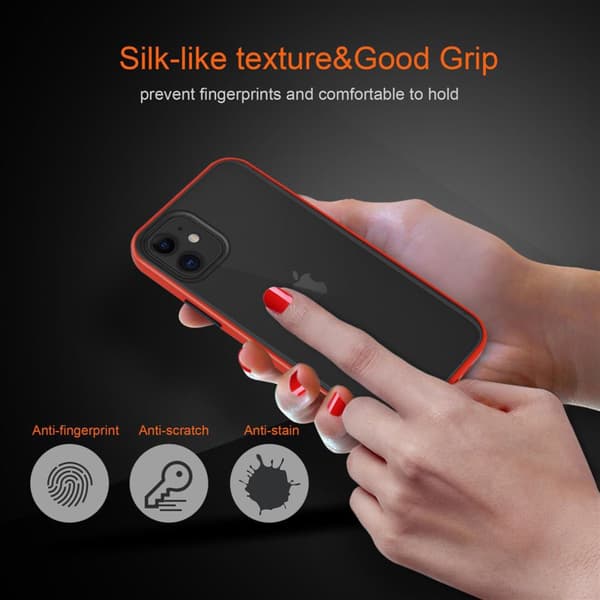 Deksel for iPhone 11 med TPU-silikon på innsiden og matt plast på baksiden