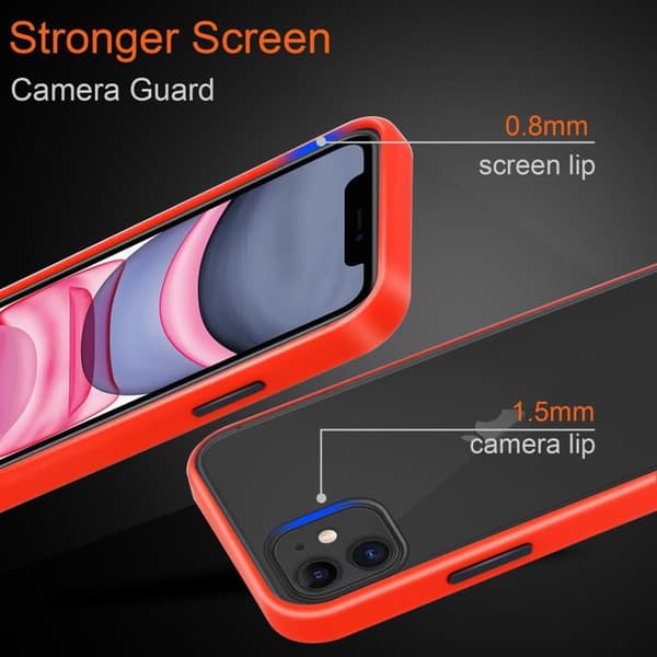 Deksel for iPhone 11 med TPU-silikon på innsiden og matt plast på baksiden