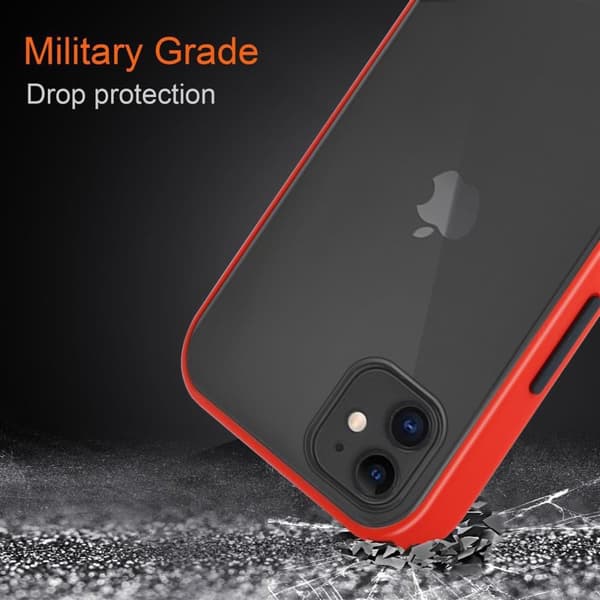 Deksel for iPhone 11 med TPU-silikon på innsiden og matt plast på baksiden