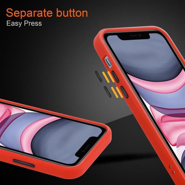 Deksel for iPhone 11 med TPU-silikon på innsiden og matt plast på baksiden