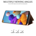Miniatyrbilde 5 av 7: Etui for Samsung Galaxy A21s Deksel Clear View Mirror Beskyttelsesetui med stativfunksjon 360 graders beskyttelse