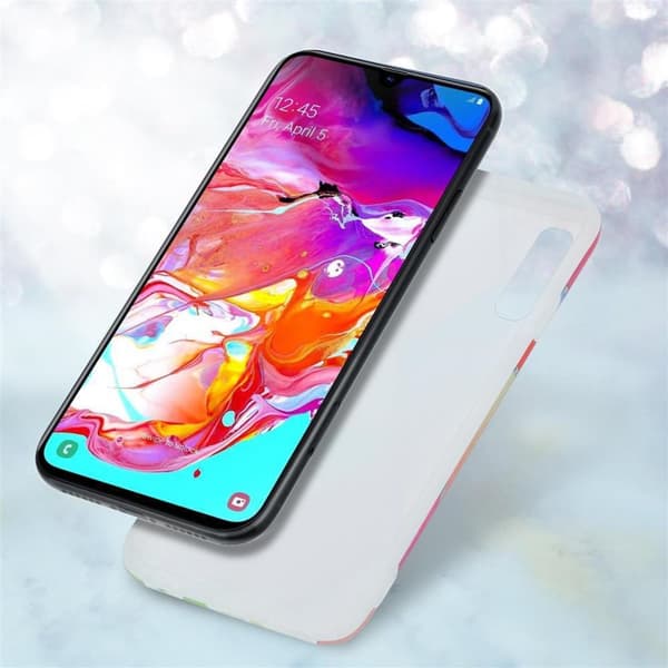 Lommebokdeksel til Samsung Galaxy A70 / A70s Deksel av TPU-silikon med mosaikkmønster
