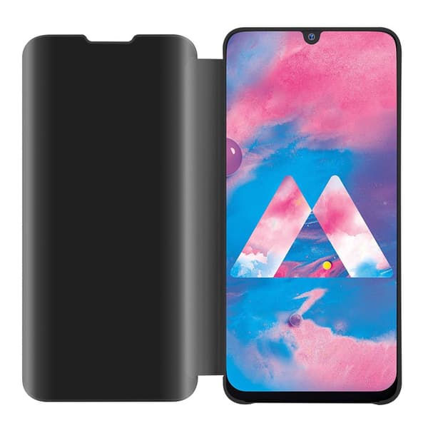 Etui for Samsung Galaxy M30 / A40s Deksel Clear View Mirror Beskyttelsesetui med stativfunksjon 360 graders beskyttelse