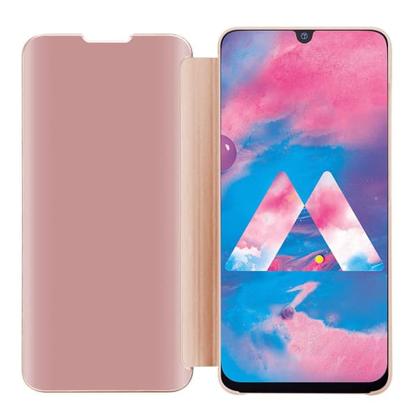 Samsung Galaxy M30 / A40s Skal Plånboksfodral Clear View Mirror Skyddsomslag med standfunktion 360 graders skydd