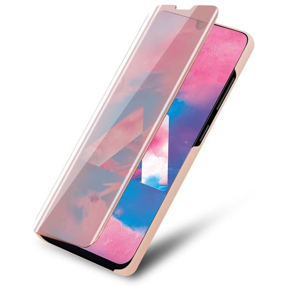 Samsung Galaxy M30 / A40s Skal Plånboksfodral Clear View Mirror Skyddsomslag med standfunktion 360 graders skydd