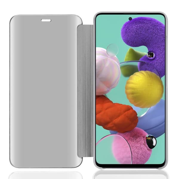 Samsung Galaxy A51 4G / M40s Skal Plånboksfodral Clear View Mirror Skyddsomslag med standfunktion 360 graders skydd