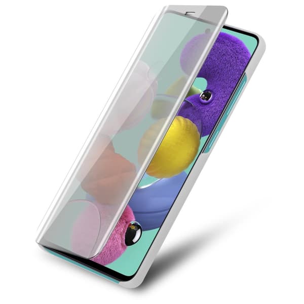 Samsung Galaxy A51 4G / M40s Skal Plånboksfodral Clear View Mirror Skyddsomslag med standfunktion 360 graders skydd