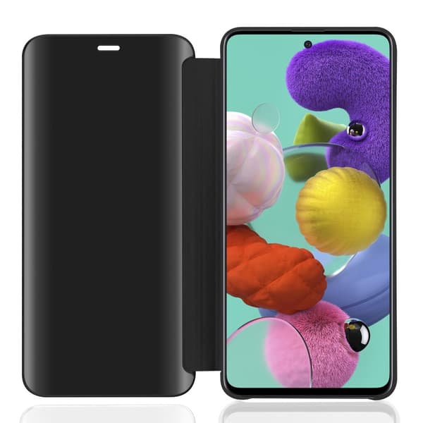 Etui for Samsung Galaxy A51 4G / M40s Deksel Clear View Mirror Beskyttelsesetui med stativfunksjon 360 graders beskyttelse