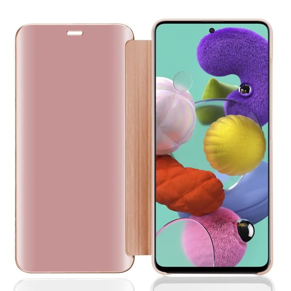 Etui for Samsung Galaxy A51 4G / M40s Deksel Clear View Mirror Beskyttelsesetui med stativfunksjon 360 graders beskyttelse