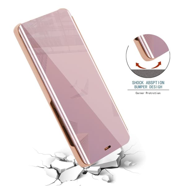 Etui for Samsung Galaxy A51 4G / M40s Deksel Clear View Mirror Beskyttelsesetui med stativfunksjon 360 graders beskyttelse