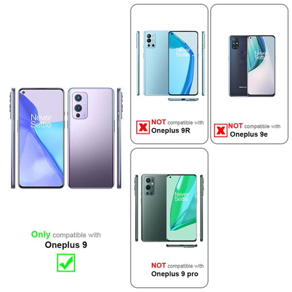 OnePlus 9 Lompakkokotelo Matkapuhelinkotelo Suojakuori Clear View Mirror Suojakotelo jalusta toiminto 360 asteen suojaus