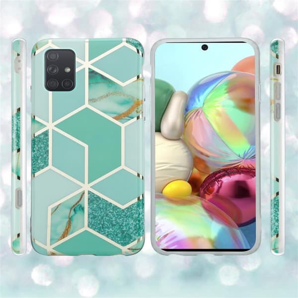 Samsung Galaxy A71 5G Skal Fodral Mobilskydd av TPU-silikon med mosaikmönster