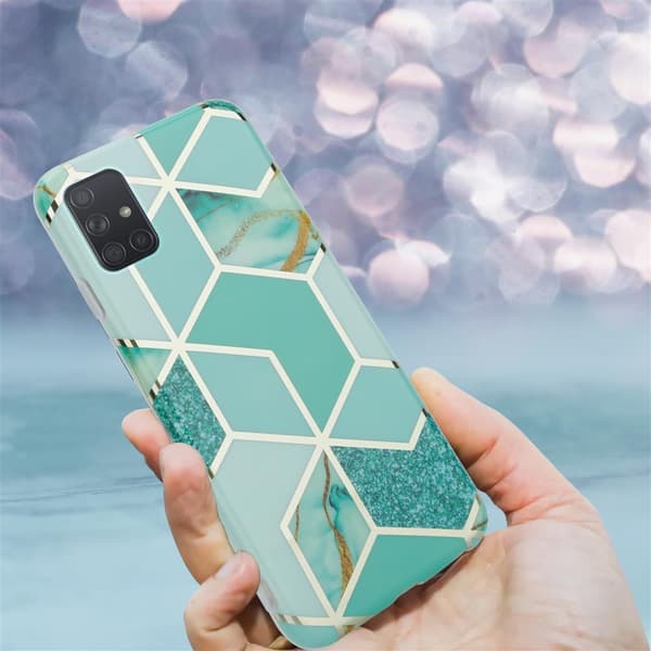 Samsung Galaxy A71 5G Skal Fodral Mobilskydd av TPU-silikon med mosaikmönster