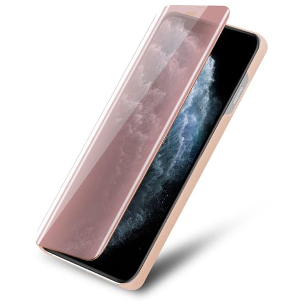 Etui for iPhone 11 PRO Deksel Clear View Mirror Beskyttelsesetui med stativfunksjon 360 graders beskyttelse