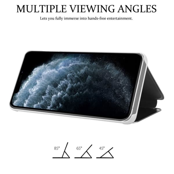 Etui for iPhone 11 PRO Deksel Clear View Mirror Beskyttelsesetui med stativfunksjon 360 graders beskyttelse
