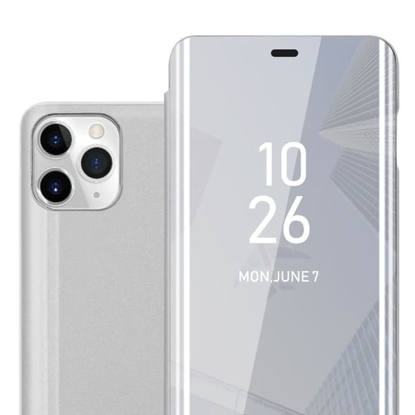 Etui for iPhone 11 PRO Deksel Clear View Mirror Beskyttelsesetui med stativfunksjon 360 graders beskyttelse