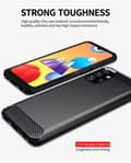 Miniatyrbild 4 av 7: Samsung Galaxy A32 5G Skal Fodral av flexibelt TPU-silikon i rostfritt stål-kolfiber-look Skyddsfodral