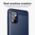 Miniatyrbild 3 av 7: Samsung Galaxy A32 5G Skal Fodral av flexibelt TPU-silikon i rostfritt stål-kolfiber-look Skyddsfodral