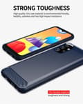 Miniatyrbild 4 av 7: Samsung Galaxy A32 5G Skal Fodral av flexibelt TPU-silikon i rostfritt stål-kolfiber-look Skyddsfodral