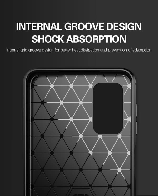 Samsung Galaxy A32 5G Skal Fodral av flexibelt TPU-silikon i rostfritt stål-kolfiber-look Skyddsfodral