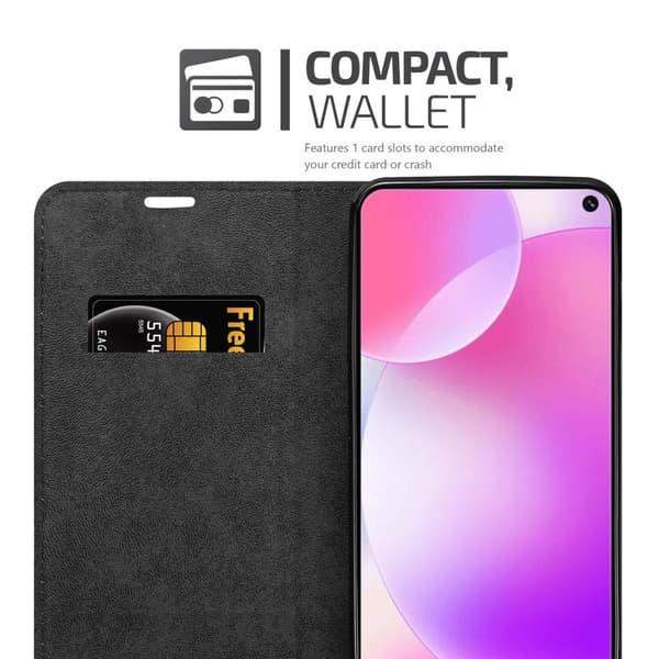 Lommebokdeksel til Xiaomi RedMi K30 / K30i 5G Deksel med magnetisk lukking, stativfunksjon og kortlomme