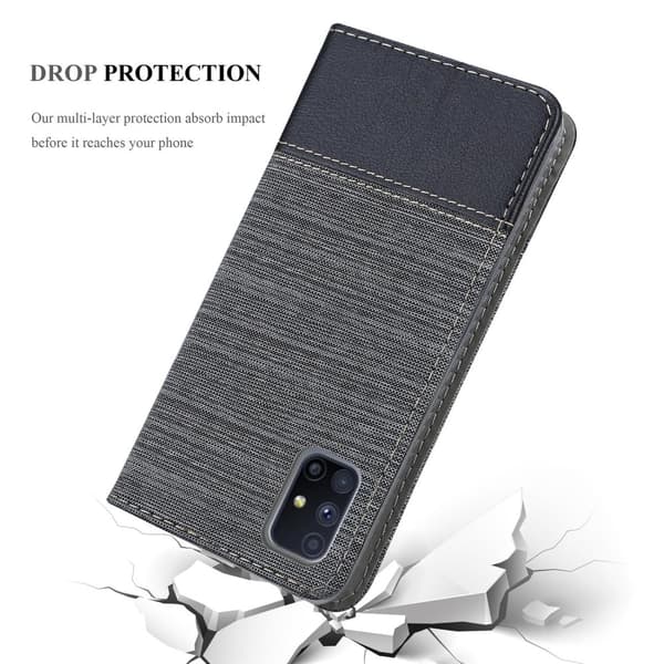 Samsung Galaxy M51 Skal Plånboksfodral med magnetisk stängning, ståfunktion och kortficka