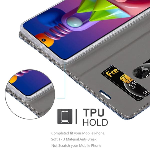 Samsung Galaxy M51 Skal Plånboksfodral med magnetisk stängning, ståfunktion och kortficka