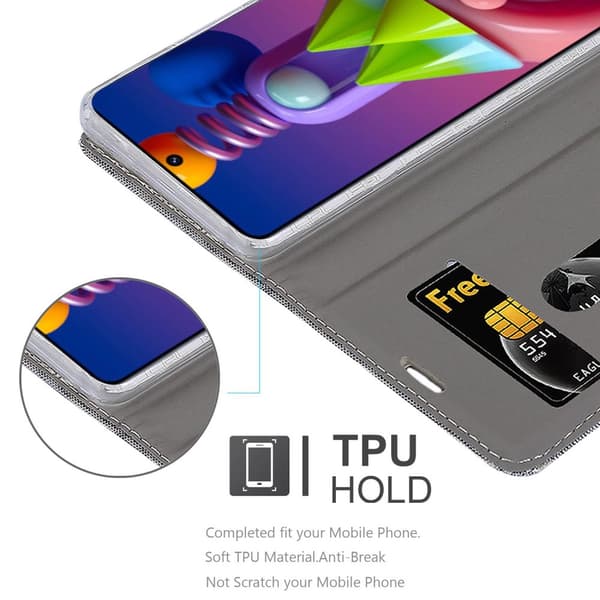 Samsung Galaxy M51 Skal Plånboksfodral med magnetisk stängning, ståfunktion och kortficka