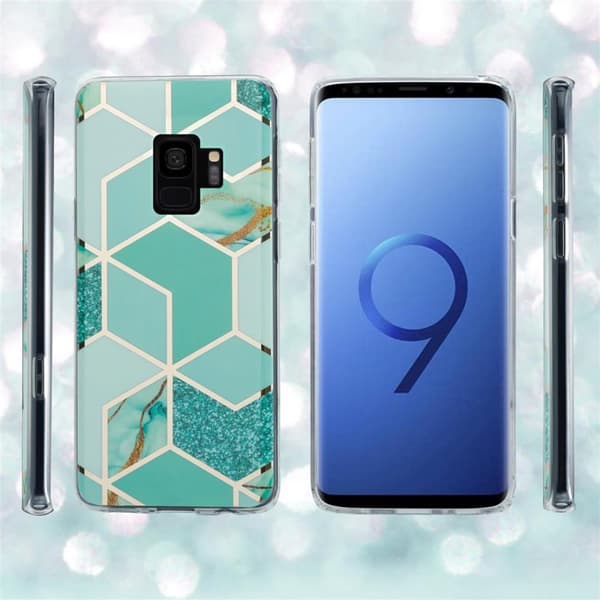Lommebokdeksel til Samsung Galaxy S9 Deksel av TPU-silikon med mosaikkmønster
