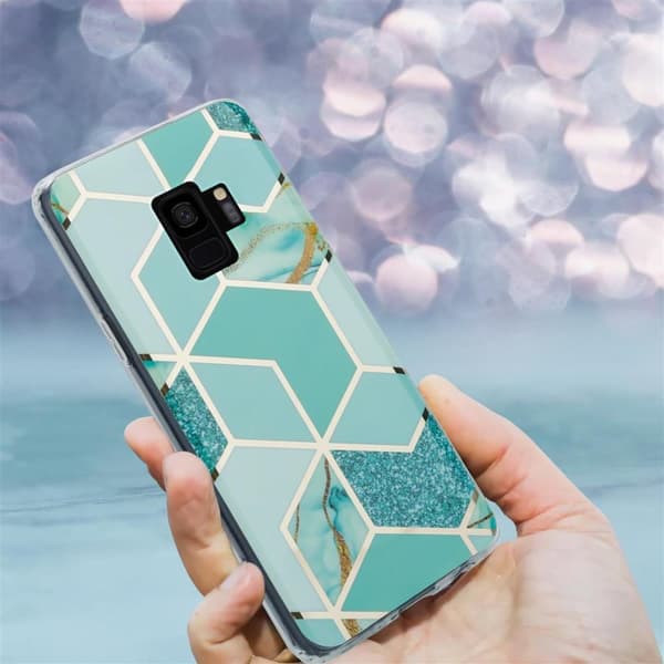 Lommebokdeksel til Samsung Galaxy S9 Deksel av TPU-silikon med mosaikkmønster