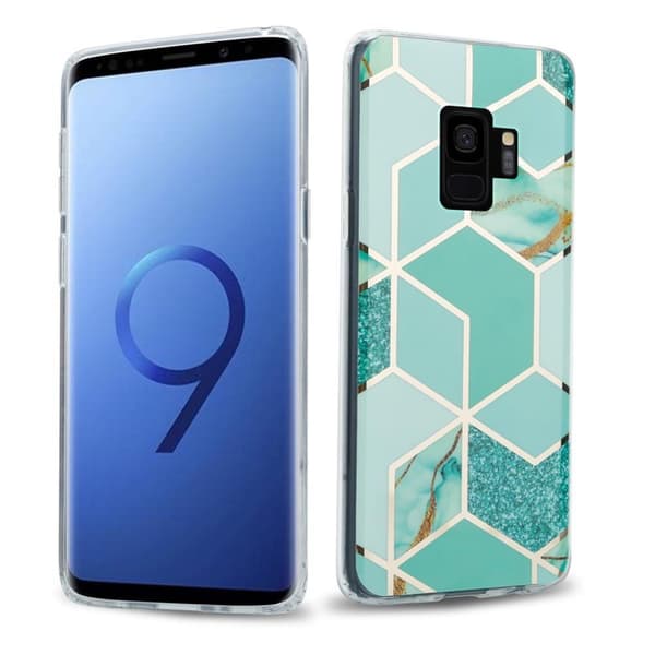Lommebokdeksel til Samsung Galaxy S9 Deksel av TPU-silikon med mosaikkmønster