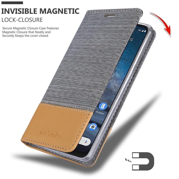 Nokia 8.3 Skal Plånboksfodral med magnetisk stängning, ståfunktion och kortficka
