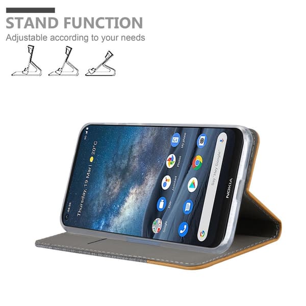 Nokia 8.3 Skal Plånboksfodral med magnetisk stängning, ståfunktion och kortficka