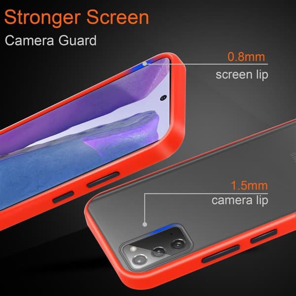 Deksel for Samsung Galaxy NOTE 20 med TPU-silikon på innsiden og matt plast på baksiden