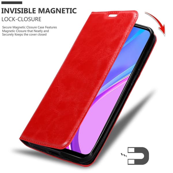Lommebokdeksel til Xiaomi RedMi 9 Deksel med magnetisk lukking, stativfunksjon og kortlomme