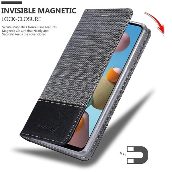 Deksel til Samsung Galaxy A21s Lommebokdeksel med magnetisk lukking, stativfunksjon og kortlomme