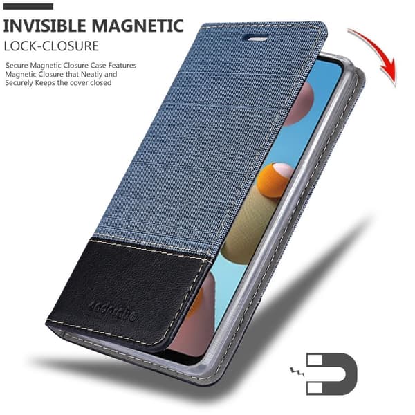 Deksel til Samsung Galaxy A21s Lommebokdeksel med magnetisk lukking, stativfunksjon og kortlomme