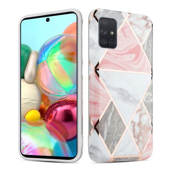 Lommebokdeksel til Samsung Galaxy A51 5G Deksel av TPU-silikon med mosaikkmønster