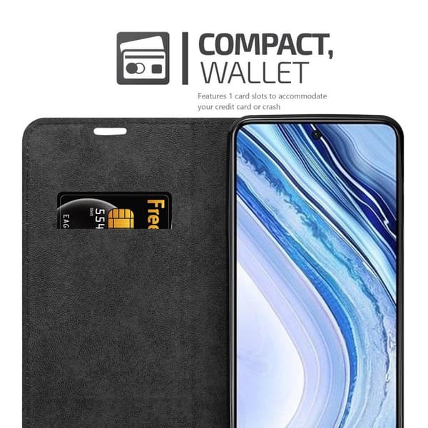 Lommebokdeksel til Xiaomi RedMi NOTE 9 PRO / NOTE 9S Deksel med magnetisk lukking, stativfunksjon og kortlomme