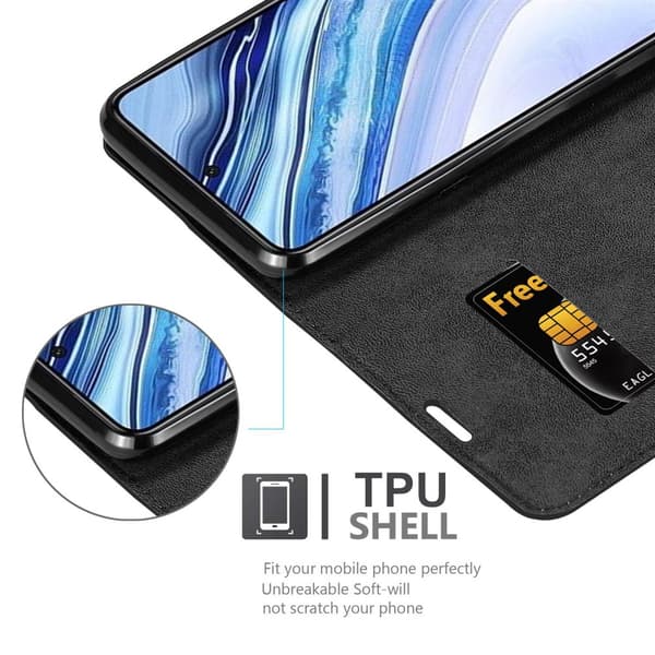 Lommebokdeksel til Xiaomi RedMi NOTE 9 PRO / NOTE 9S Deksel med magnetisk lukking, stativfunksjon og kortlomme