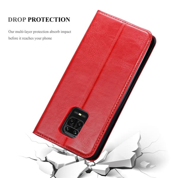 Lommebokdeksel til Xiaomi RedMi NOTE 9 PRO / NOTE 9S Deksel med magnetisk lukking, stativfunksjon og kortlomme