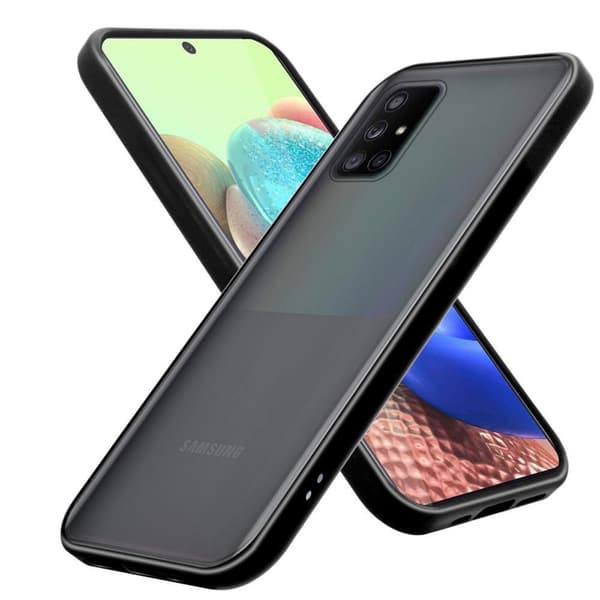 Skal /Mobilskall för Samsung Galaxy A71 4G Fodral Mobilskydd med TPU-silikon på insidan och matt plast på baksidan Matt Svart