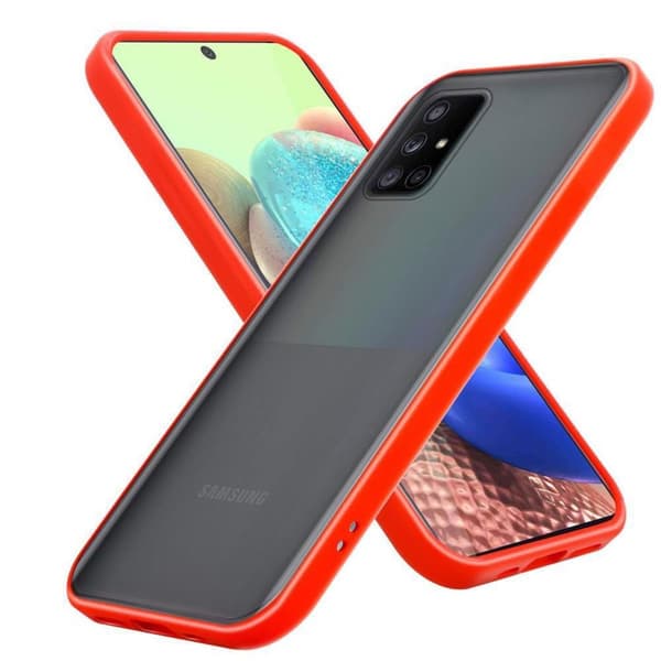 Samsung Galaxy A71 4G Suojakuori Suojakotelo Hybrid jossa on TPU-silikoni sisäpuolella ja matta muovinen takapuoli