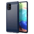 Pikkukuva 1 / 7: Samsung Galaxy A71 4G Suojakuori Suojakotelo joustavasta TPU-silikonista ruostumattoman teräksen ja hiilikuidun näköisenä